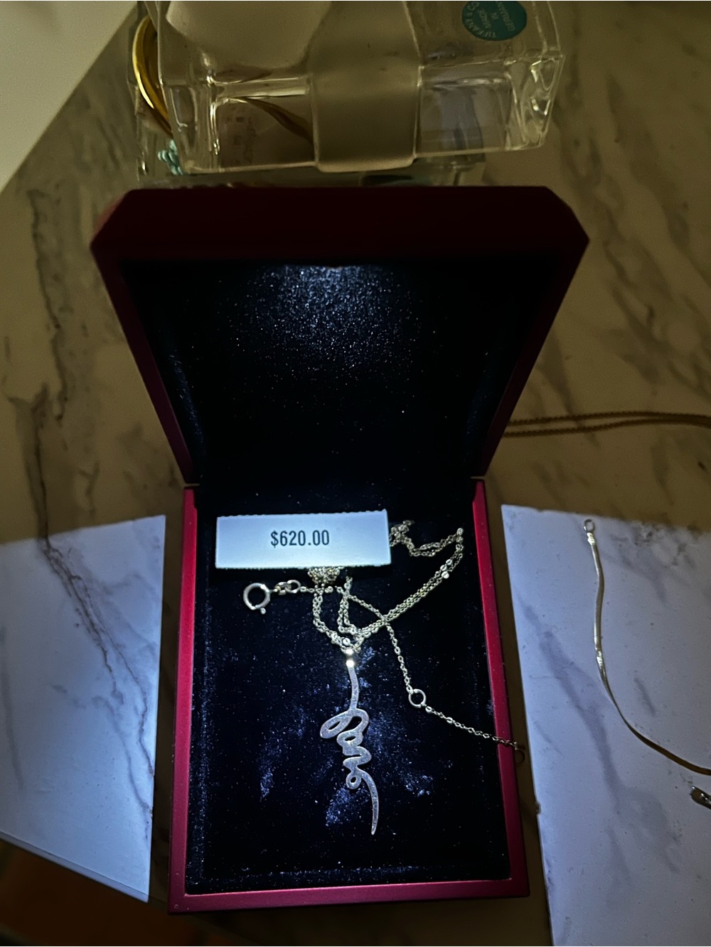 Solid Gold LOVE Pendant Necklace